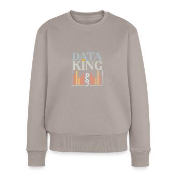 Awesome Data King For Deep Learning Data Scientist - Women's Premium Organic Jumper - taupe - Front - Julia (174cm)
