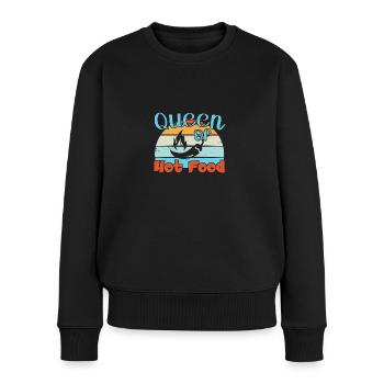 Reine de la nourriture chaude / Nourriture épicée - Pull Premium bio Femme - noir - Devant - Julia (174cm)