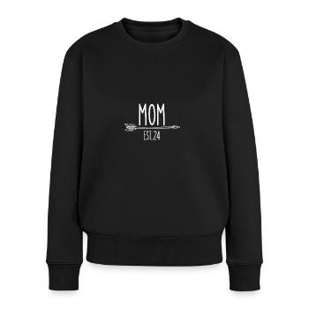 Werdende Mama 2024, werdende Mutteer 2024, - Women's Premium Organic Jumper - black - Front - Julia (174cm)