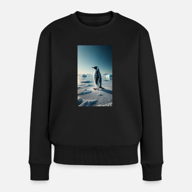 Pinguin - Frauen Premium Bio Pullover - Schwarz