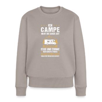 Campen Camping Camping-Liebhaber Geschenk - Frauen Premium Bio Pullover - Taupe - Vorne - Julia (174cm)