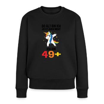 Geburtstag Geburtstagfeier fünfzig Jahre alt Gesch - Frauen Premium Bio Pullover - Schwarz - Vorne - Julia (174cm)