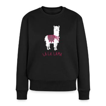 La La Lama - Pull Premium bio Femme - noir - Devant - Julia (174cm)