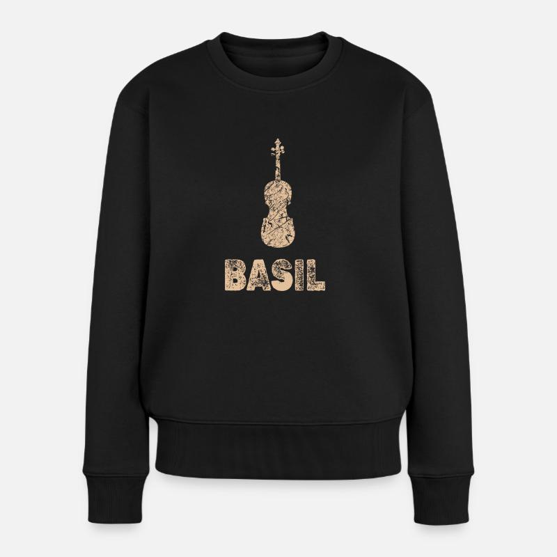 Cello Basil - Frauen Premium Bio Pullover - Schwarz