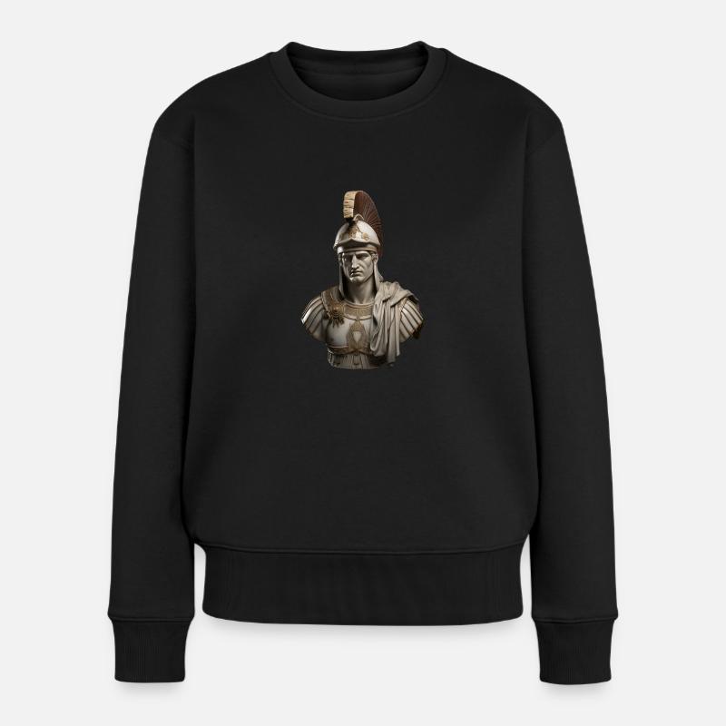 Römischer Zenturion - Frauen Premium Bio Pullover - Schwarz