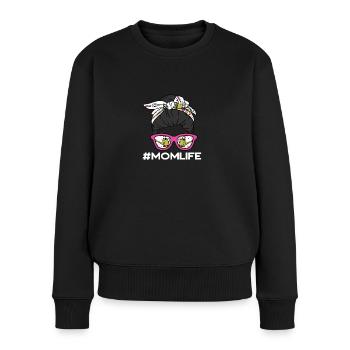 Hobbygärtnerin Momlife Pflanzen Blumen Garten - Frauen Premium Bio Pullover - Schwarz - Vorne - Julia (174cm)