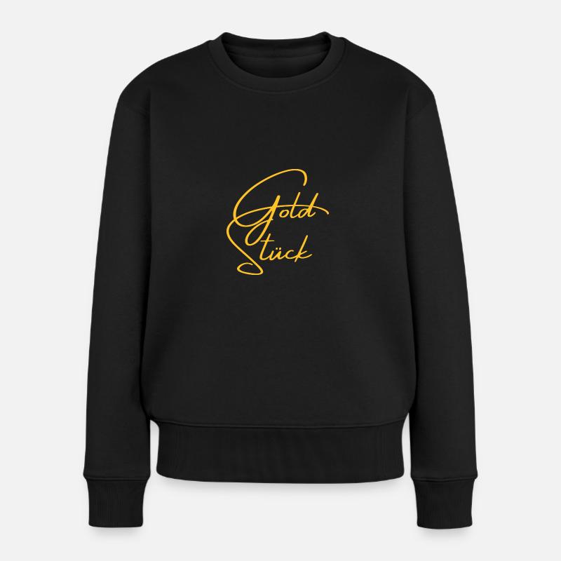 Gold Stück - Frauen Premium Bio Pullover - Schwarz
