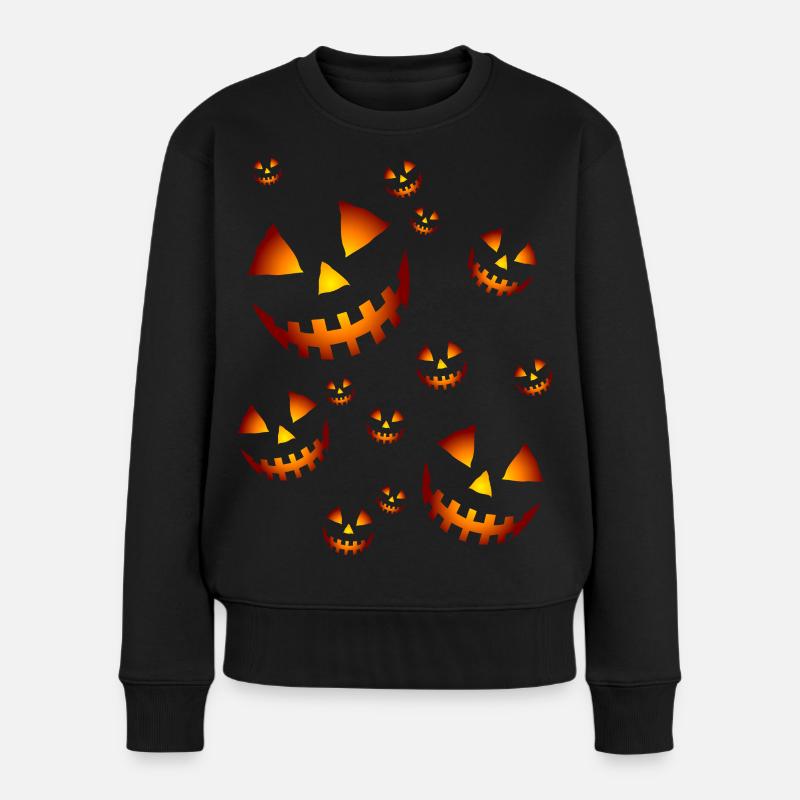 Pumpkins - Women's Premium Organic Jumper - black