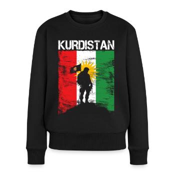 Kurdistan Flag,Kurdistan,Syria,Iraq,Iran,Flag - Women's Premium Organic Jumper - black - Front - Julia (174cm)