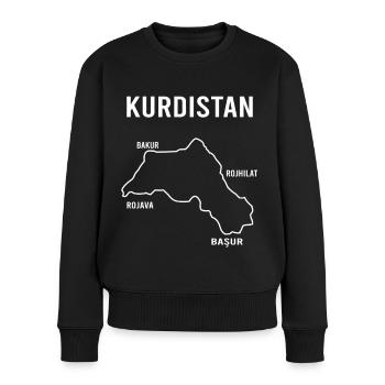 Kurdistan Flagge Bakur Bashur Rojava Rojhlt Newroz - Frauen Premium Bio Pullover - Schwarz - Vorne - Julia (174cm)