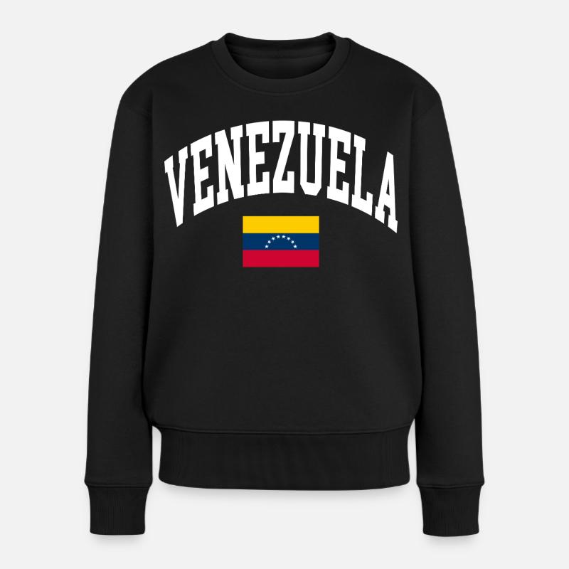 Venezuela Flagge - Frauen Premium Bio Pullover - Schwarz