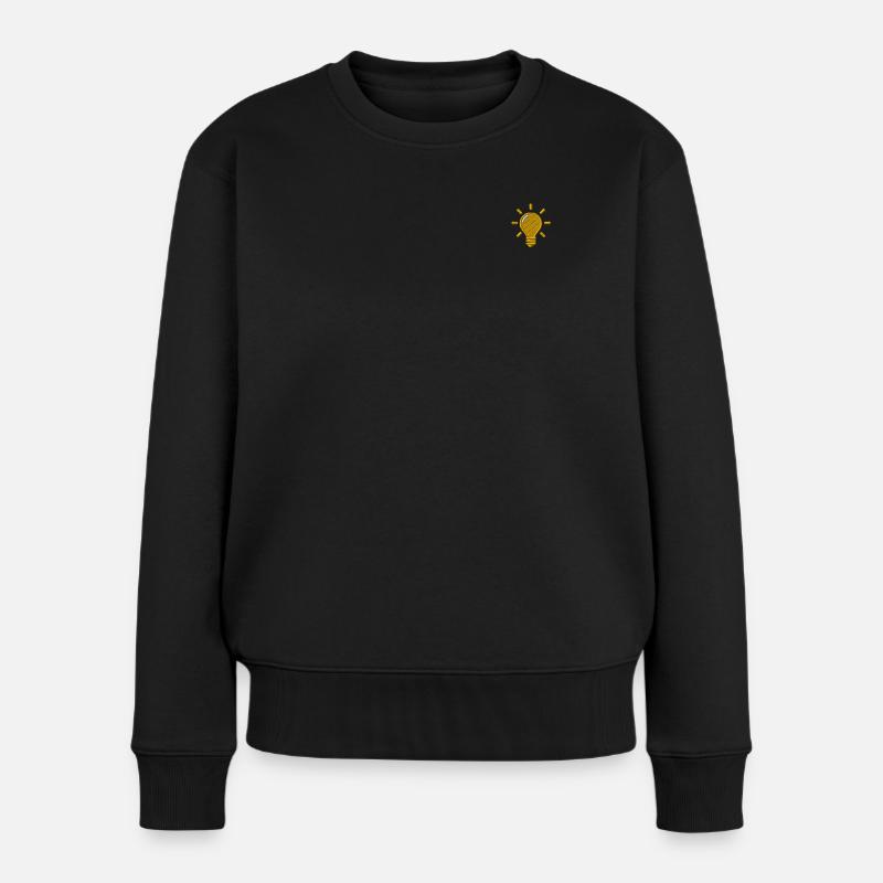 Glühbirne - Frauen Premium Bio Pullover - Schwarz