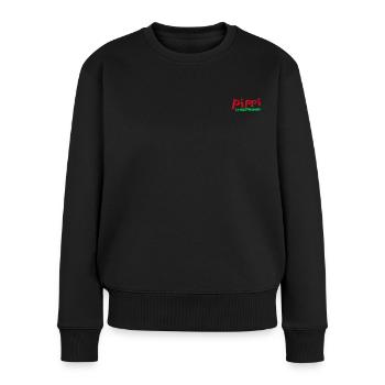 Pippi Langstrumpf Logo Stick - Frauen Premium Bio Pullover - Schwarz - Vorne - Julia (174cm)