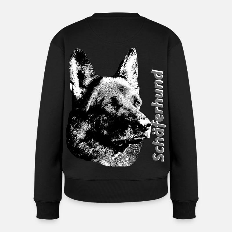 Schäferhund,Hundekopf,Hundesport,Wachhund,Hunde - Frauen Premium Bio Pullover - Schwarz