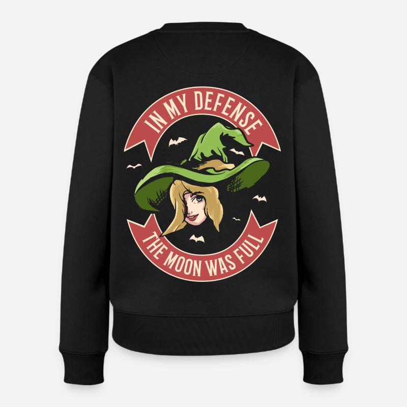 Sorcière magique avec devise lunaire - Pull Premium bio Femme - noir