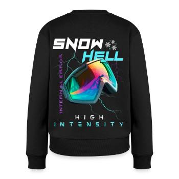 SNOW HELL 2.0 | High Intensity | Winter Sport - Frauen Premium Bio Pullover - Schwarz - Hinten - Julia (174cm)