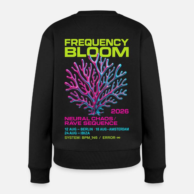 Frequency Bloom - Women's Premium Organic Jumper - black