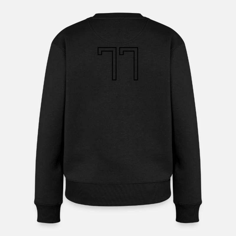 Numéro 77 (Style Université) - Pull Premium bio Femme - noir