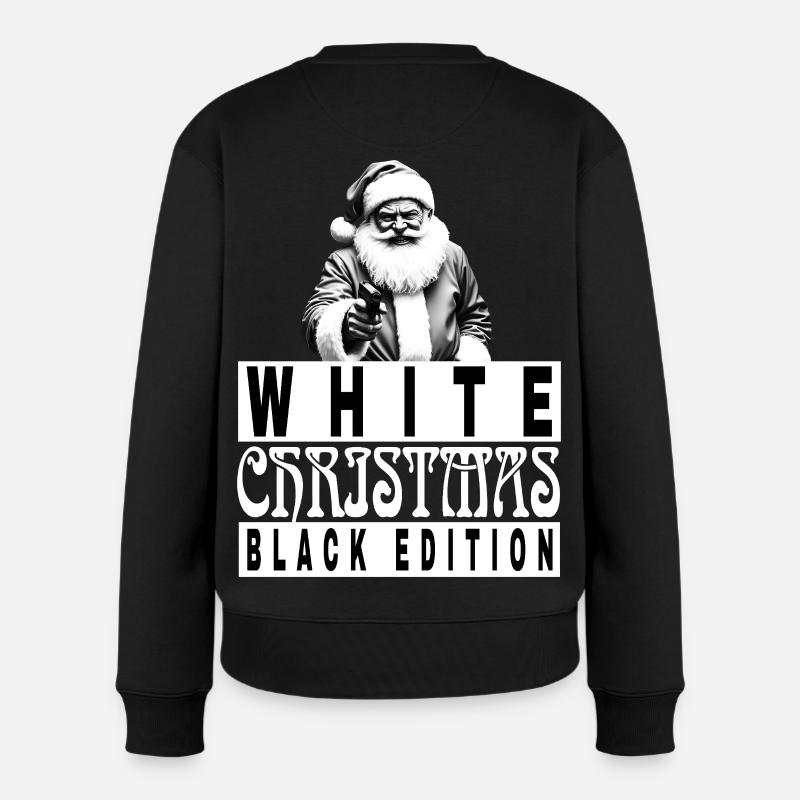 White Christmas Black Edition  - Frauen Premium Bio Pullover - Schwarz