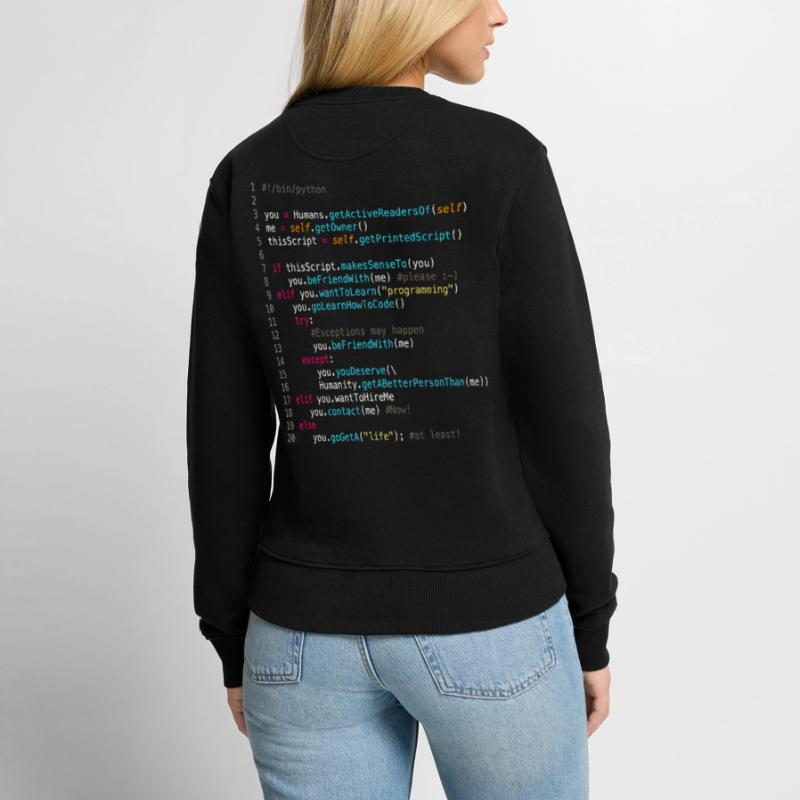 Sei mit Programmierern befreundet (in Python) Frauen Premium Bio Pullover