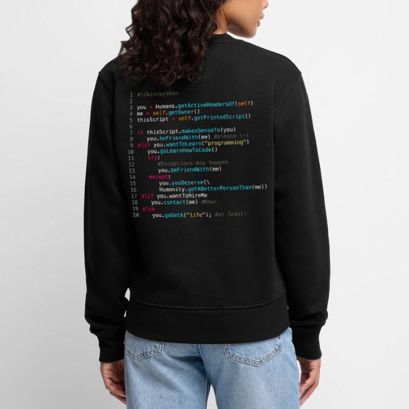 Sei mit Programmierern befreundet (in Python) Frauen Premium Bio Pullover