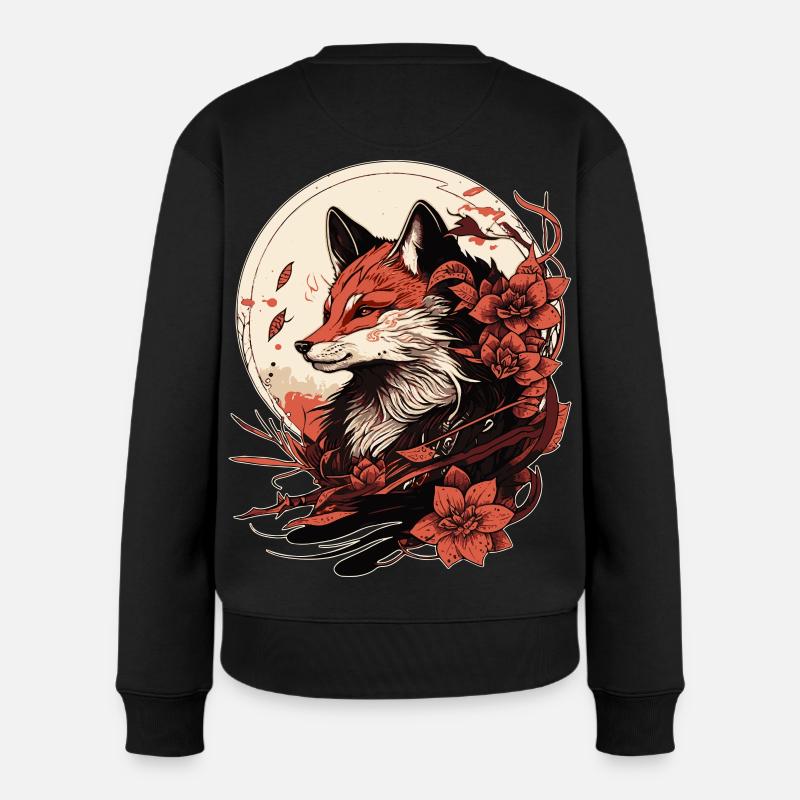 Fuchs Japan - Frauen Premium Bio Pullover - Schwarz