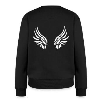 LIKE A BIRD - Pull Premium bio Femme - noir - Dos - Julia (174cm)