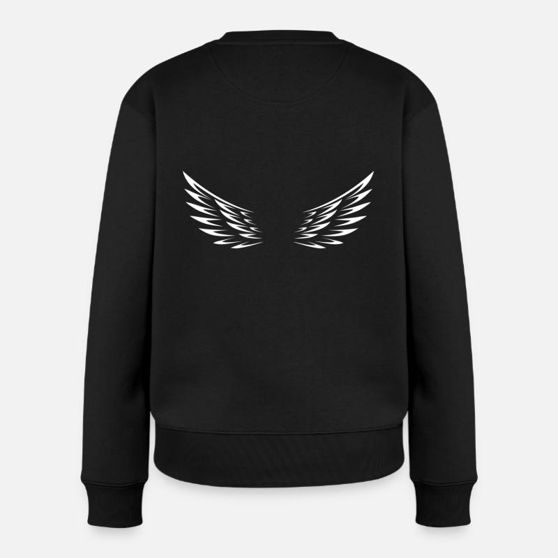 Wings - Frauen Premium Bio Pullover - Schwarz