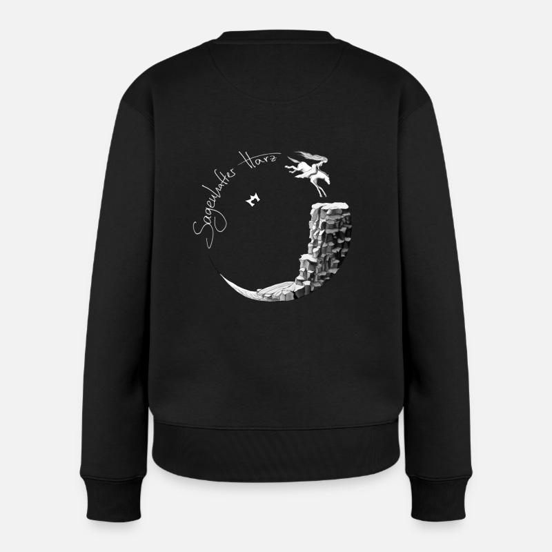 Sagenhafter Harz | dunkles Design - Frauen Premium Bio Pullover - Schwarz