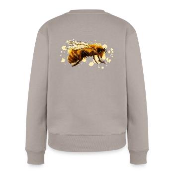 Honigbiene,Biene Hummel Imker Fleißig Bienchen - Frauen Premium Bio Pullover - Taupe - Hinten - Julia (174cm)