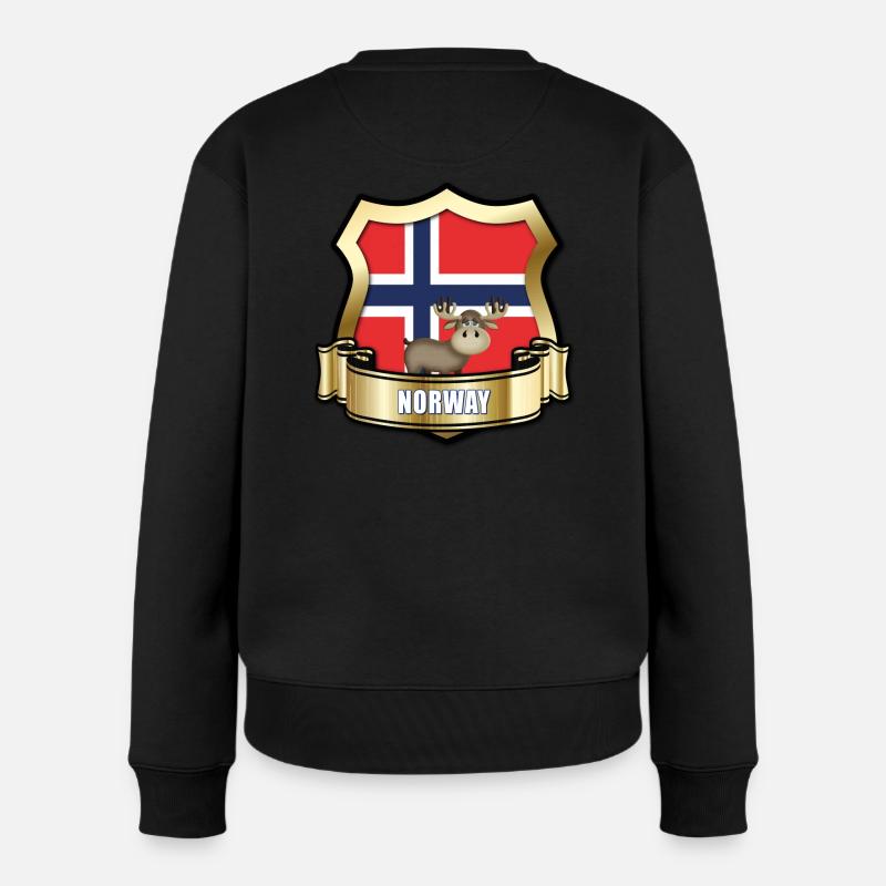 Norwegen - Frauen Premium Bio Pullover - Schwarz