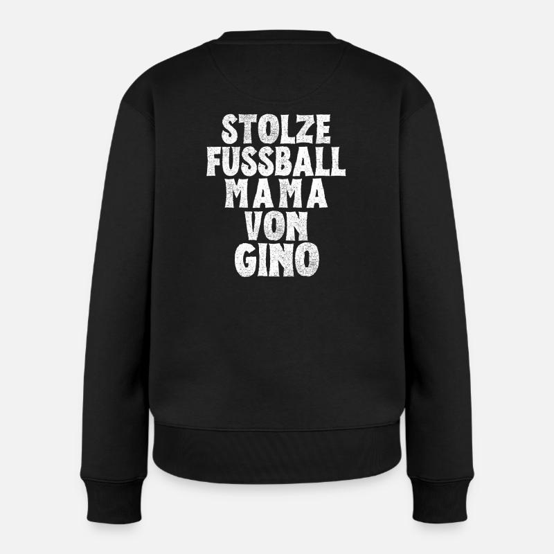 Stolze Fussball Mama von Gino - Frauen Premium Bio Pullover - Schwarz