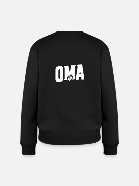 Oma - Babyfüße - Frauen Premium Bio Pullover - Schwarz