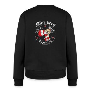 Nürnberg Ehre Stolz Tradition No II - Frauen Premium Bio Pullover - Schwarz - Hinten - Julia (174cm)