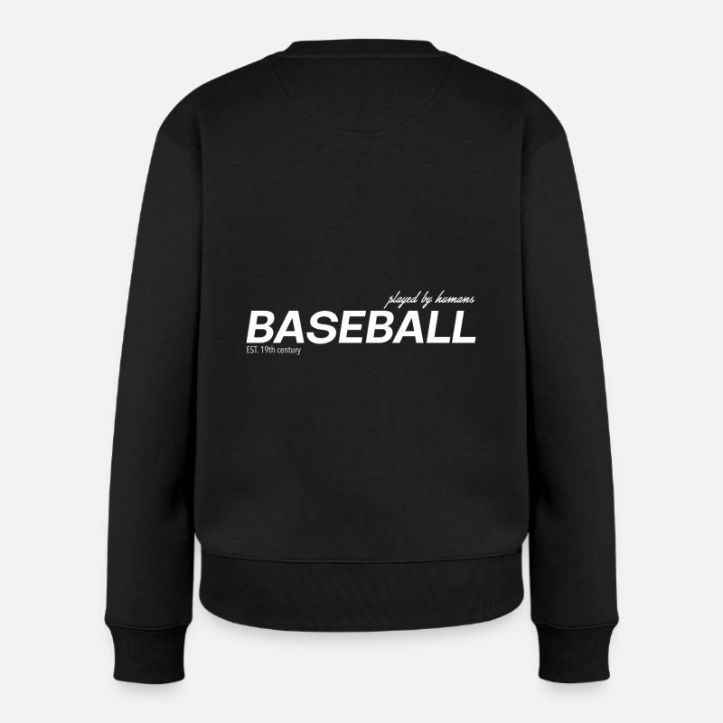 Baseball - Frauen Premium Bio Pullover - Schwarz