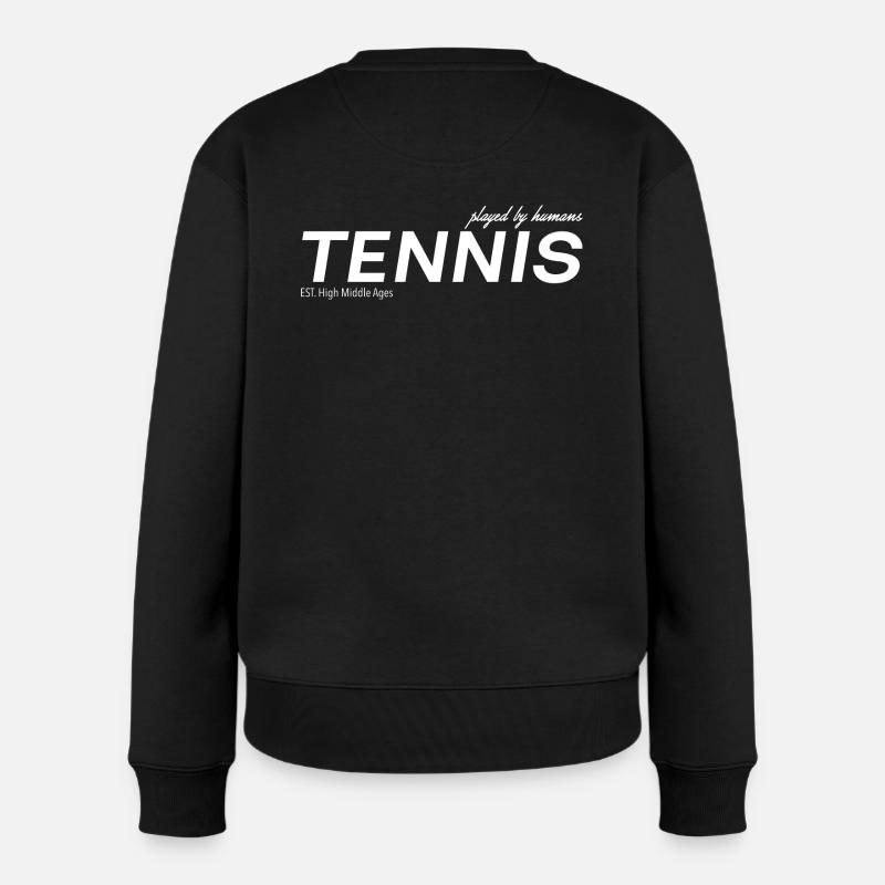 Tennis - Frauen Premium Bio Pullover - Schwarz