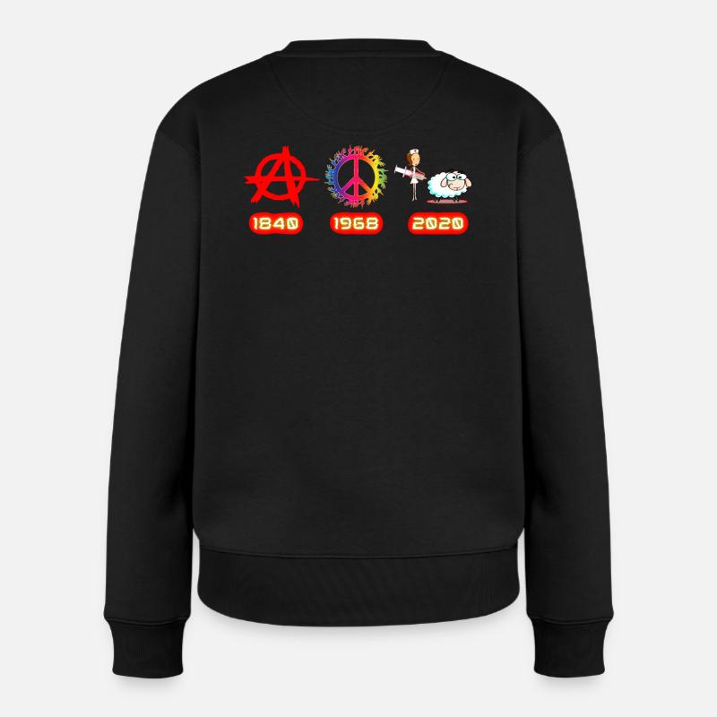 Anarchie, Liebe und Frieden, Resignation - Frauen Premium Bio Pullover - Schwarz