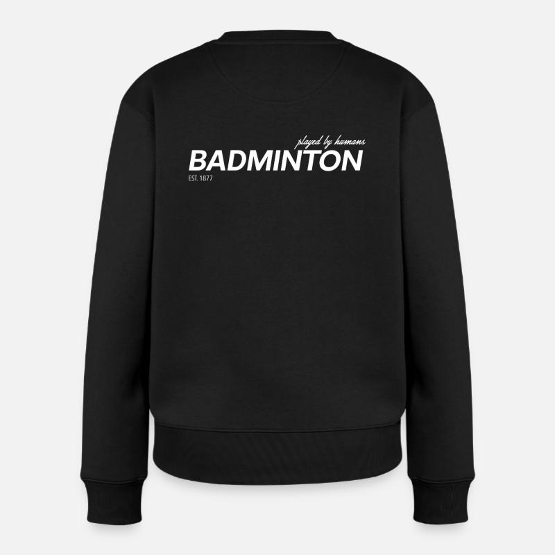 Badminton - Frauen Premium Bio Pullover - Schwarz