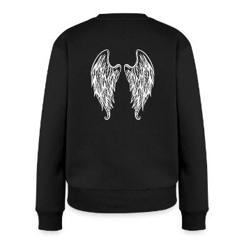 wings angel - Pull Premium bio Femme - noir - Dos - Julia (174cm)