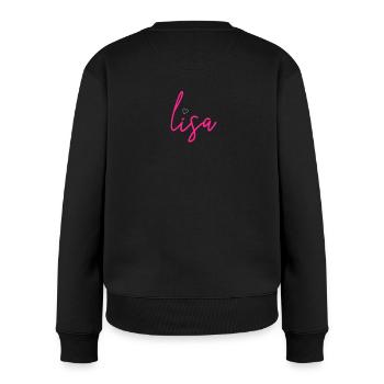 Nom de Lisa - Pull Premium bio Femme - noir - Dos - Julia (174cm)