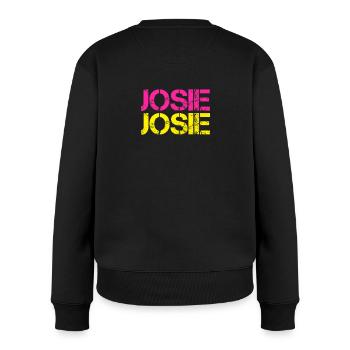Josie Josephine - Frauen Premium Bio Pullover - Schwarz - Hinten - Julia (174cm)