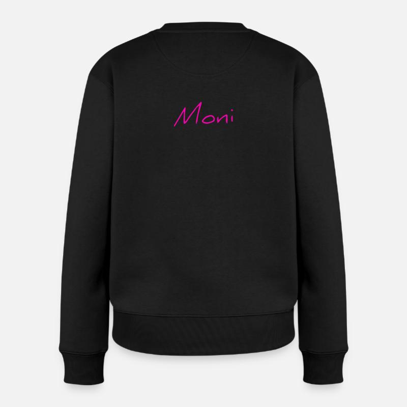 Moni Monika Name Vorname Geschenke - Frauen Premium Bio Pullover - Schwarz