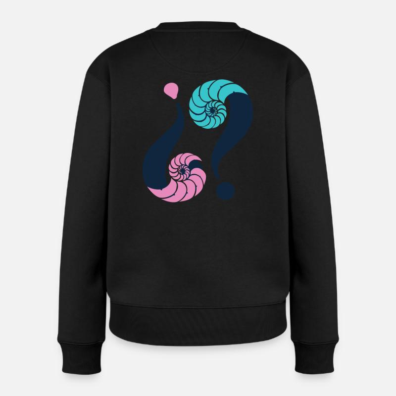 Unendliches Rätsel. 11 Blau & Pink - Frauen Premium Bio Pullover - Schwarz