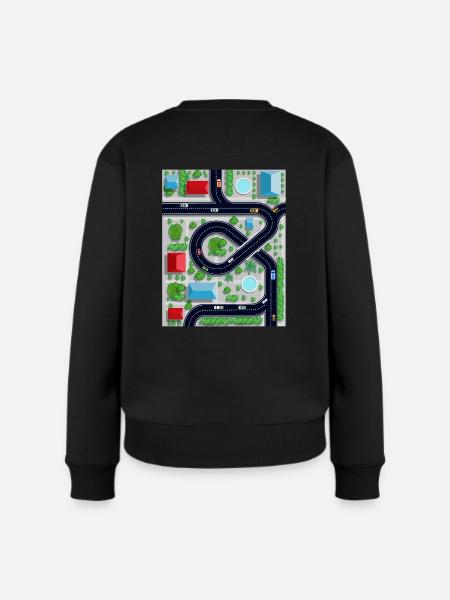 Spieleteppich Spielmatte Straßenkarte Massage - Frauen Premium Bio Pullover - Schwarz