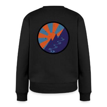 Montagne vintage - Pull Premium bio Femme - noir - Dos - Julia (174cm)