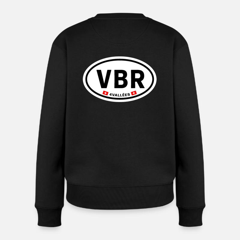 VBR Verbier - Frauen Premium Bio Pullover - Schwarz