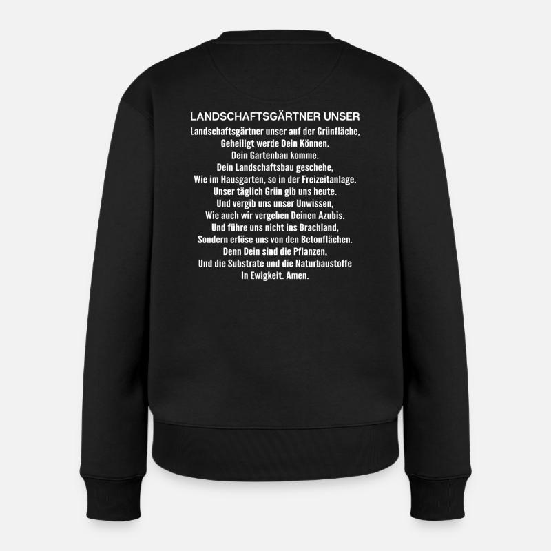 Landschaftsgärtner Gartenbau Landschaftsbau Garten - Frauen Premium Bio Pullover - Schwarz