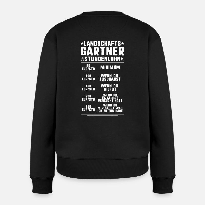 Landschaftsgärtner Gartenbau Landschaftsbau Garten - Frauen Premium Bio Pullover - Schwarz