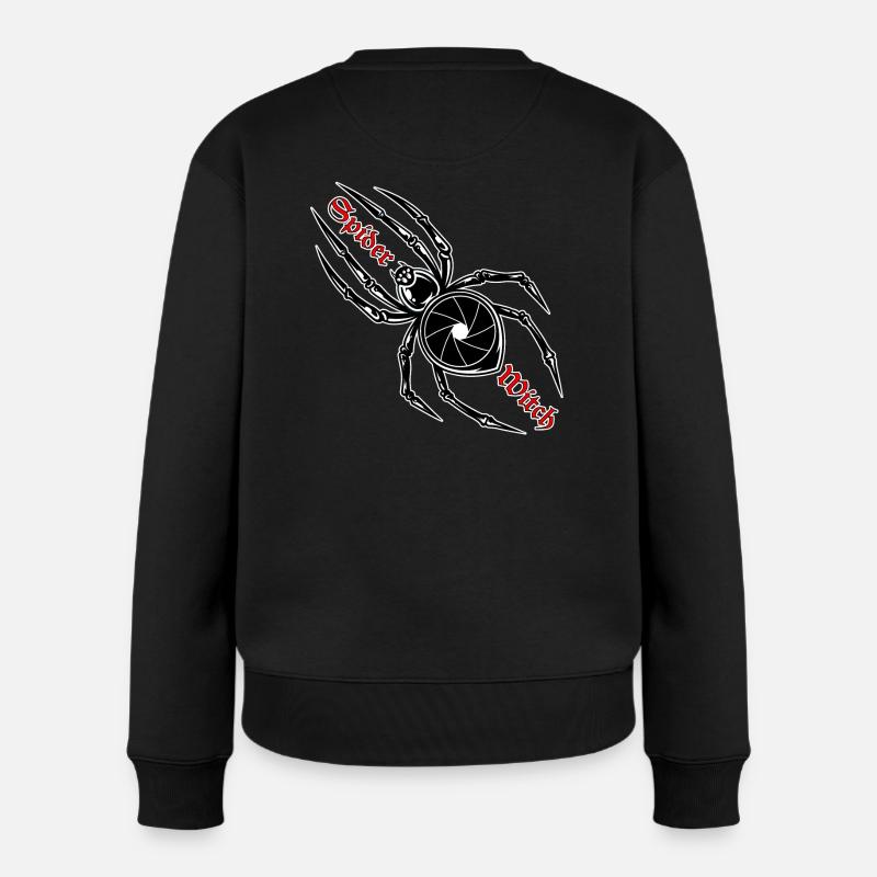 Spiderwitch Lens - Frauen Premium Bio Pullover - Schwarz