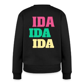 Ida Idachen Birthday Name First Name Gifts - Women's Premium Organic Jumper - black - Back - Julia (174cm)